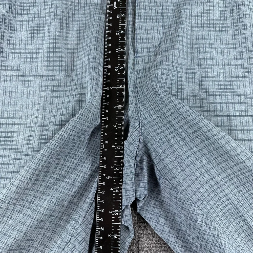 Adidas Shorts Mens 38 Blue Grey Grid Pattern Golf Performance‎ GU5103